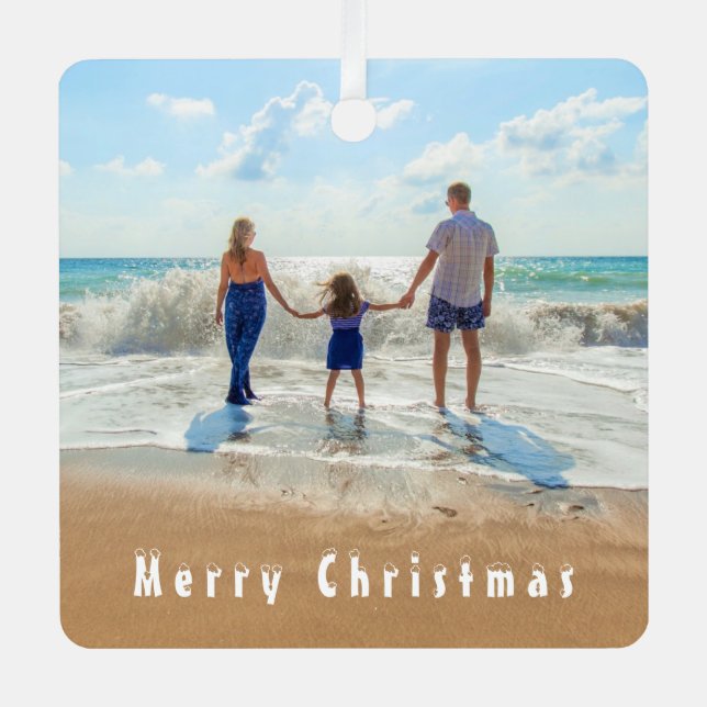 Custom Foto Ihr eigenes Design Weihnachtsschmuck (Vorderseite)