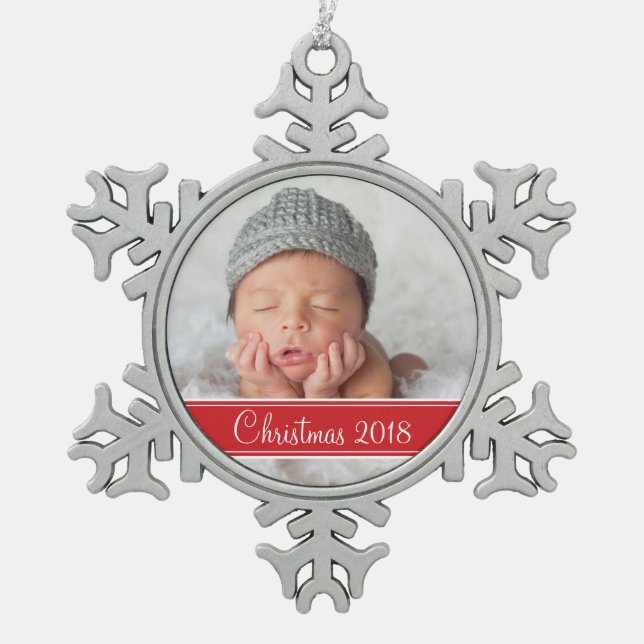 Custom Foto Keepake Holiday Ornament (Vorderseite)