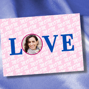 Custom Foto Liebe Mutter Liebe Moderne schicke Ros Karte