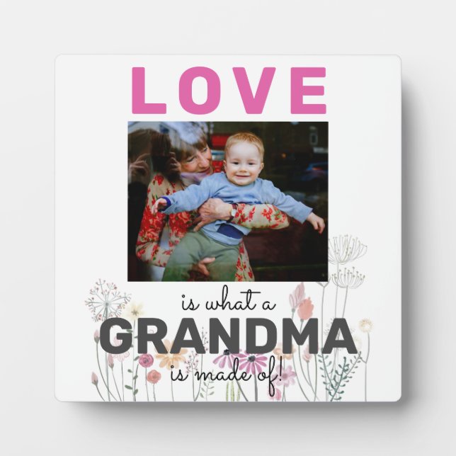 Custom Foto Liebe Oma 5,25 x 5,25 Fotoplatte (Vorderseite)