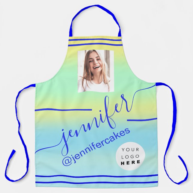 Custom Foto Logo Pool Restaurant Kaffee Cakes Schürze (Vorderseite)