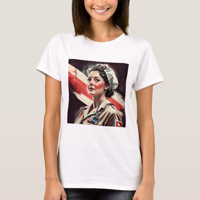 Custom Foto Mama Ehefrau Freundin Nurse T-Shirt (Vorderseite)