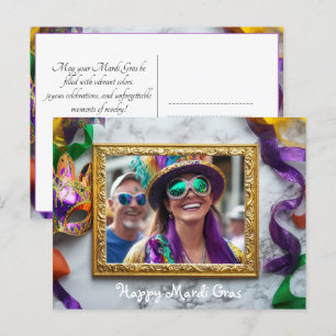 Custom Foto Mardi Gras Bourbon Street Bonanza Postkarte