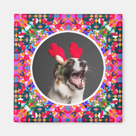 Custom Foto Maximalist Weihnachten Moderne Farben Magnet