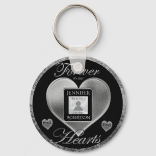 Custom Foto Memorial in Love Memory Silver Schlüsselanhänger