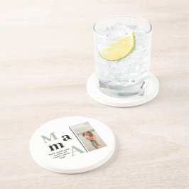 Custom Foto & Message Sandstone Untersetzer für Ma