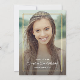 Custom Foto Moderne Blumenankündigung Abschluss Ankündigung