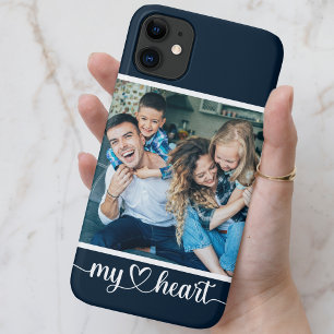 Custom Foto My Heart Brush Script mit Herz Case-Mate iPhone Hülle