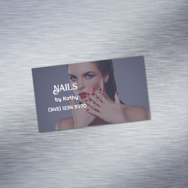Custom Foto Nageltechniker Magnetische Visitenkarte (Beispiel)