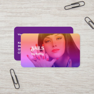 Custom Foto Nageltechniker Visitenkarte