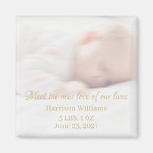 Custom Foto Name Baby Birth Ankündigung