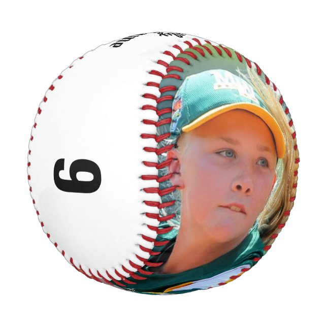 CUSTOM Foto/Name/Team/Position/Zahlenbaseball Baseball (Schrägansicht)