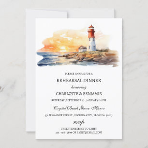 Custom Foto Nautic Beach Probe Dinner Einladung