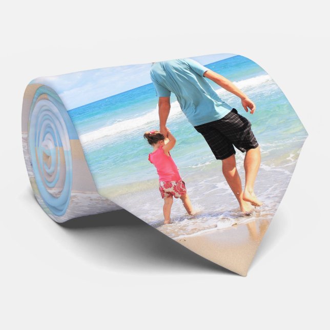 Custom Foto Neck Legen Sie Ihre Fotos mit Vater fe Krawatte (Gerollt)
