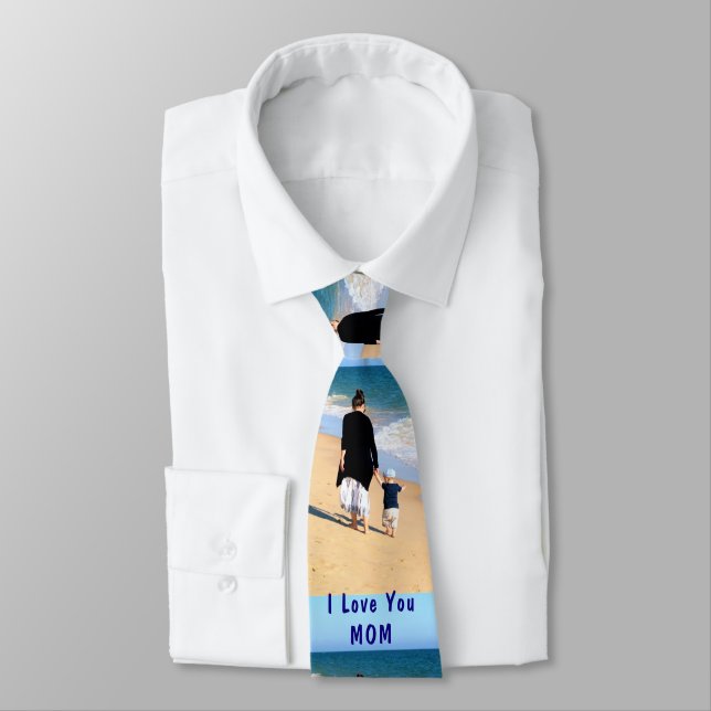 Custom Foto Neck Tie Geschenk Ihre Mama Liebe Foto Krawatte (Gebunden)