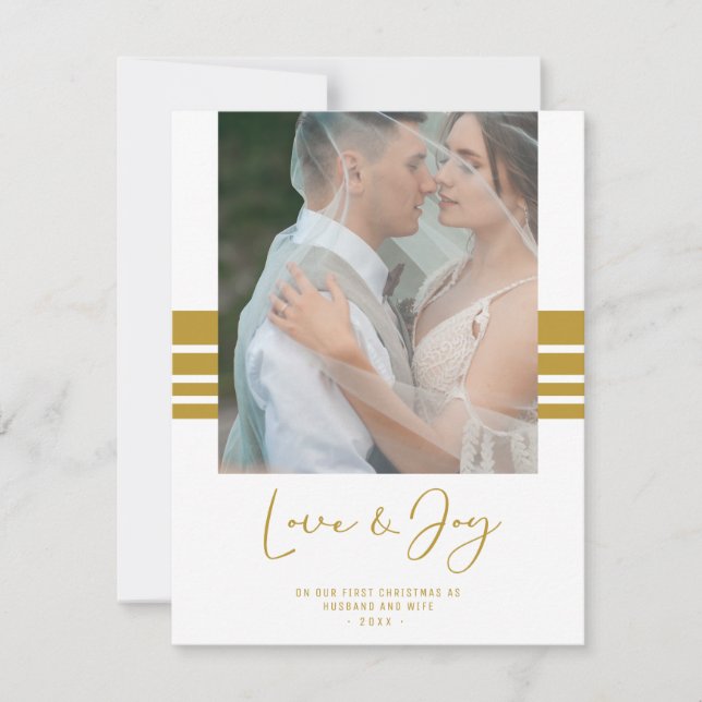 Custom Foto Newlyweds Erste Weihnachten (Vorderseite)