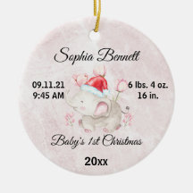 Custom Foto Niedlich Baby's Girl First Christmas 2