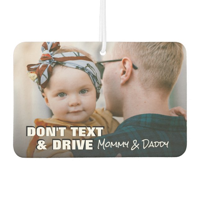 Custom Foto NoTexting Quote Oblong Autolufterfrischer (Vorderseite)