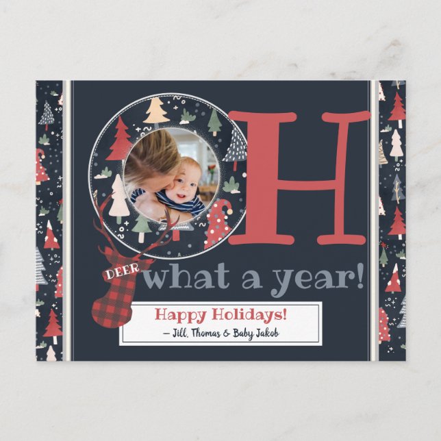 Custom Foto Oh Deer What A Year 2020 Weihnachten (Vorderseite)