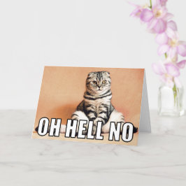 Custom Foto Oh Hell No Meme Funny Birthday Card Karte