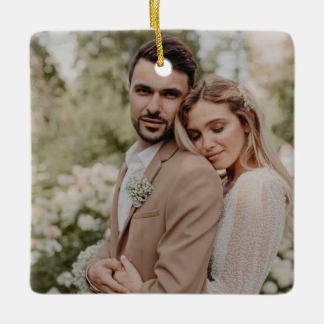 Custom Foto Ornament Doppelseitig, Weihnachts-Foto (Vorderseite)