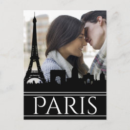 Custom Foto Paris Skyline mit Eiffelturm Postkarte