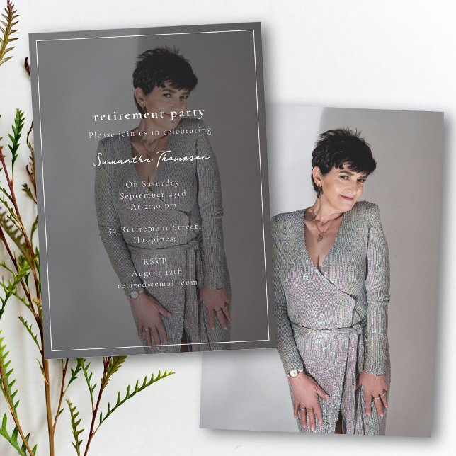 Custom Foto Pensionierung Party Celebration Invita Einladung (Custom Photo Retirement Party Celebration Invitati Invitation)