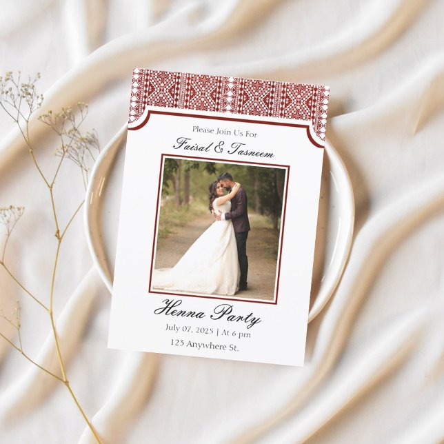 Custom Foto Personalisiert Arab Henna Einladung (Von Creator hochgeladen)