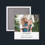 Custom Foto Personalisiert Kühlschrank Hochzeitsfe Magnet<br><div class="desc">Custom Foto Personalisierter Kühlschrank Wedelparty-Magnet</div>