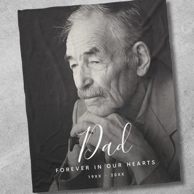 Custom Foto Personalisiert Memorial Vater Vater Fleecedecke (Dad Photo Memorial Blanket)