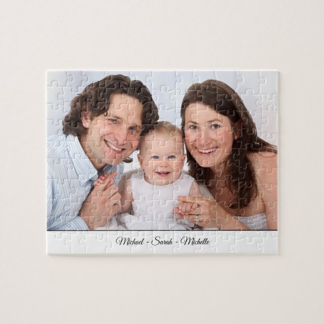 Custom Foto Personalisiert Name Jigsaw Puzzle (Horizontal)