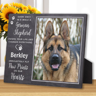 Custom Foto Pet Dog German Shepherd Memorial Fotoplatte