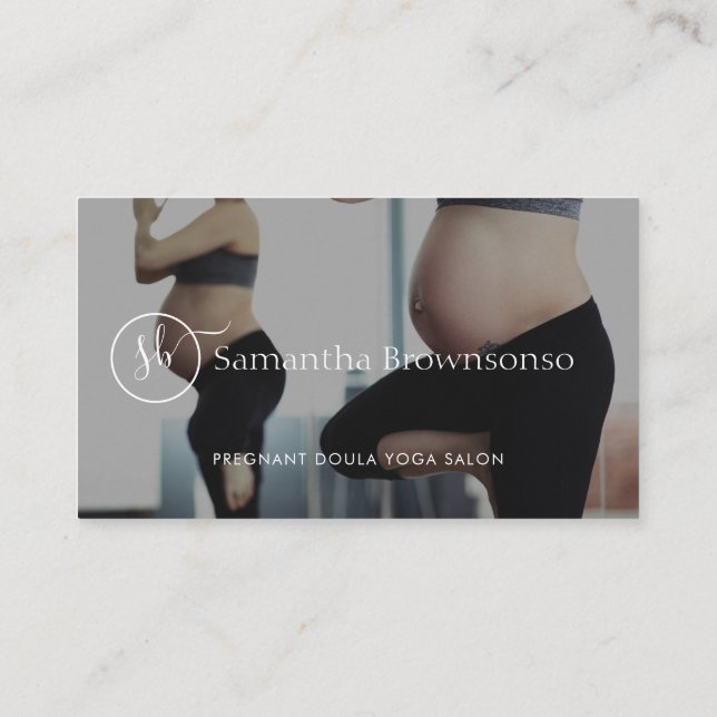 Custom Foto Pregnant Doula Birth Coach Visitenkarte (Rückseite)