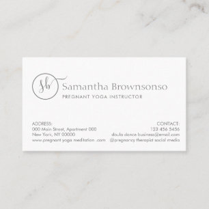 Custom Foto Pregnant Doula Birth Coach Visitenkarte