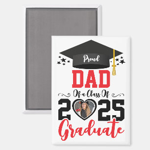 Custom Foto Proud Graduate Family 2025 Geschenke Magnet