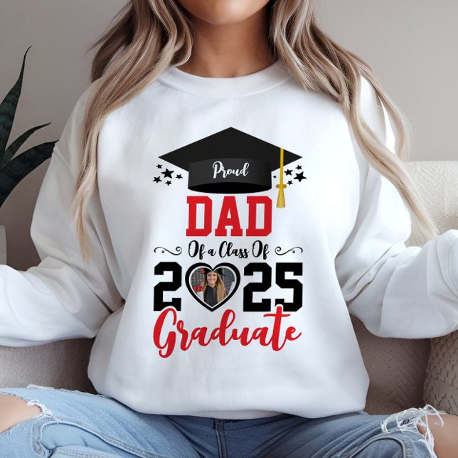 Custom Foto Proud Graduate Family 2025 Geschenke Sweatshirt (Von Creator hochgeladen)