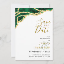 Custom Foto QR Code White Emerald Gold Modern