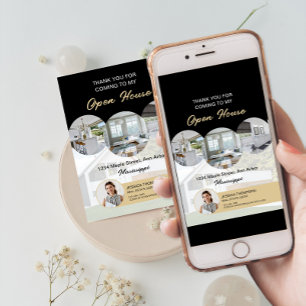 Custom Foto Real Anwesen Open House Dankeschön Kar Einladung
