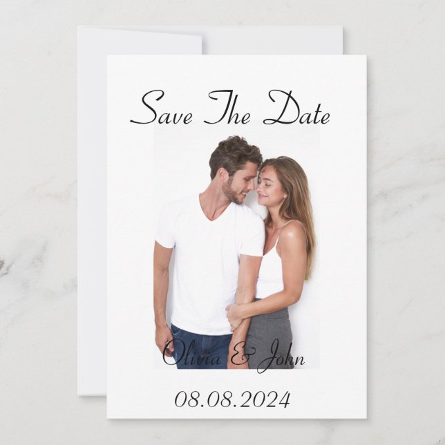 CUSTOM-FOTO SAVE THE DATE EINLADUNG (Vorderseite)