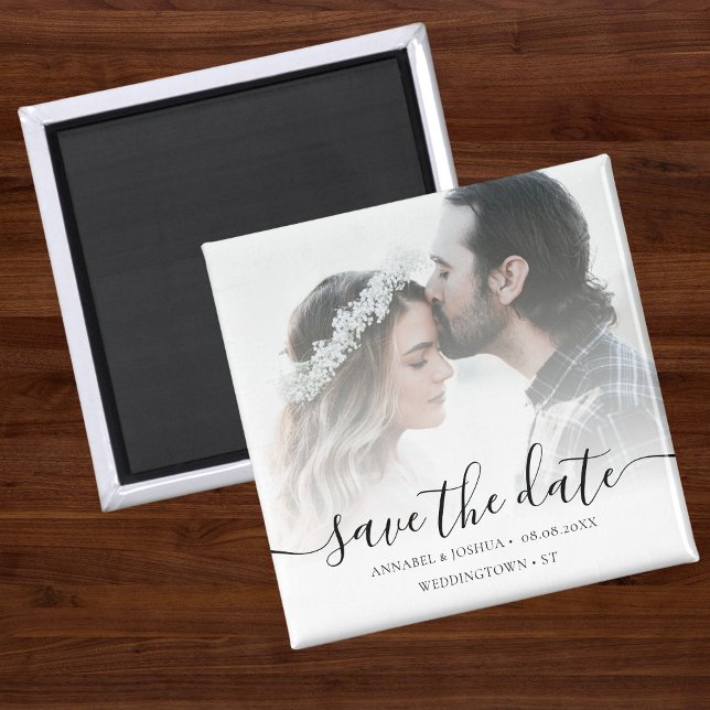 Custom Foto Save the Date Hochzeit Magnet (Save the Date Wedding Photo Magnet)