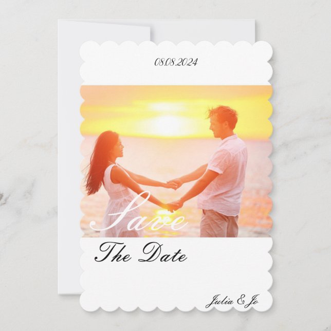 CUSTOM FOTO SAVE THE DATE KARTE (Vorderseite)