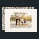 Custom Foto Schönes Grau Botanisches Elegantes Feiertagskarte<br><div class="desc">Wünschen Sie Ihren Freunden und Ihrer Familie einen glücklichen Urlaub mit diesen wunderschönen Karten mit Ihrem Lieblings-Foto und einem wunderschönen botanischen Design in grau auf der Rückseite.</div>