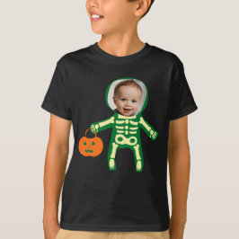 Custom Foto Skelett Halloween-Trick oder Behandlun T-Shirt