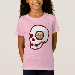 Custom Foto Skull Halloween beängstigender Totenta T-Shirt