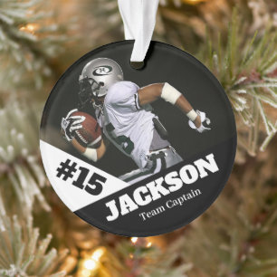 Custom Foto Sportkeepake Ornament Fußball