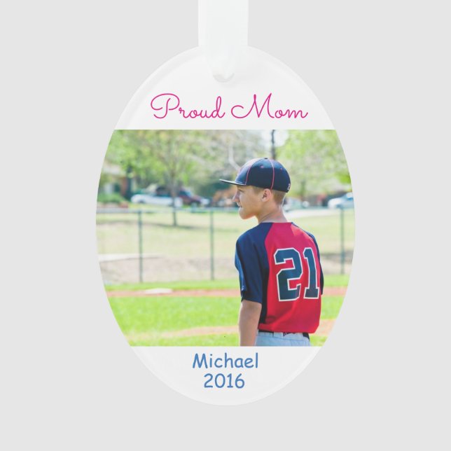 Custom Foto Sports Ornament (Vorderseite)