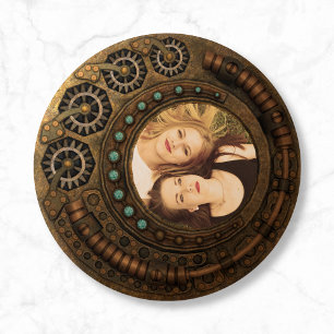 Custom Foto Steampunk Metal Gears Button