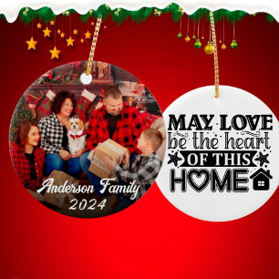 Custom Foto Sweet Momente mit der Familie Weihnach Keramik Ornament