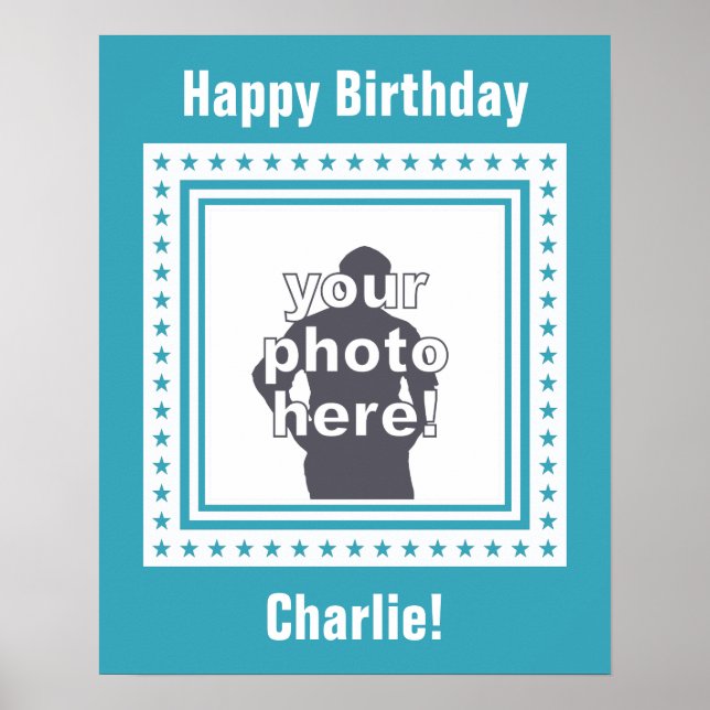 CUSTOM FOTO, TEXT & FARBPoster Poster (Vorne)