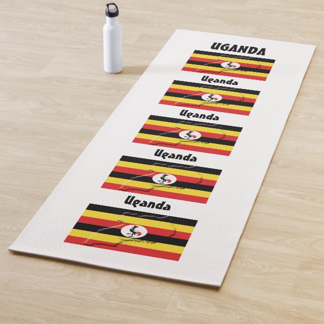 Custom Foto UGANDA FLAG Yogamatte (Beispiel)